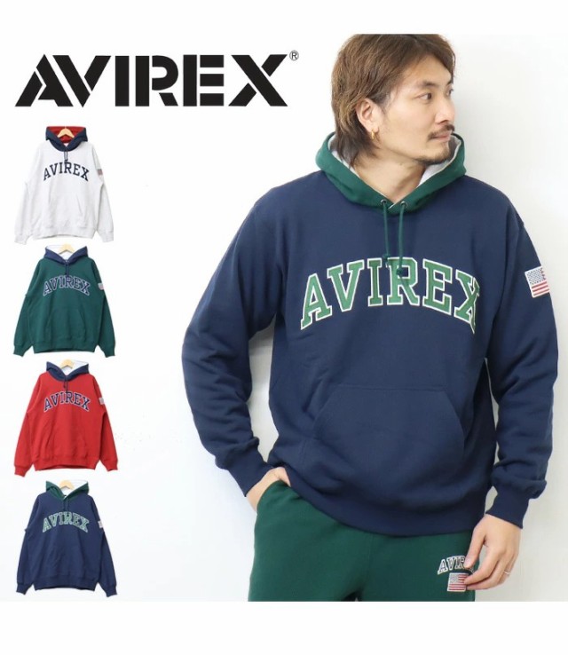 AVIREX アヴィレックス アーチロゴ スウェットパーカー 裏毛