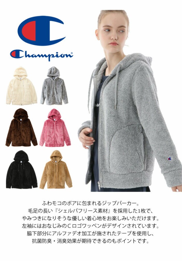 新品未使用 Champion ボアフードパーカー size M チャンピオンパーカー