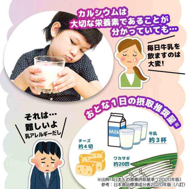 カルシウムは大切な栄養素/食事で1日の摂取推奨量を摂るのが難しい