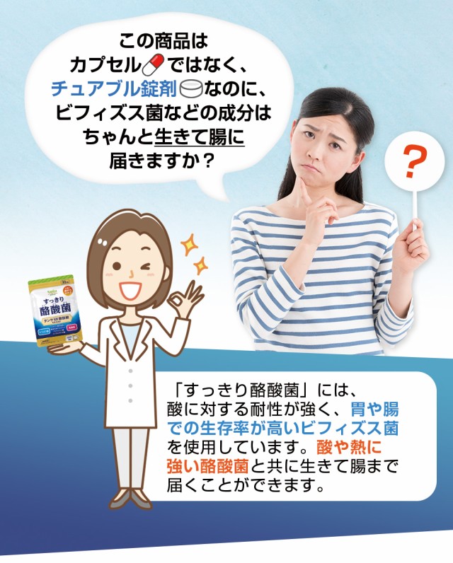 チュアブル/酸に強い/熱に強い/生きて腸に届く