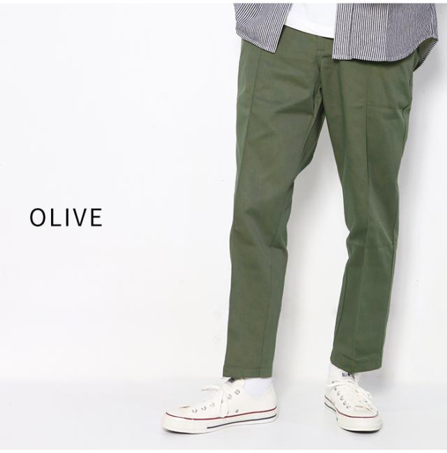 BIGMIKE ビッグマイク ピンタック チノパンツ オリーブ 正面