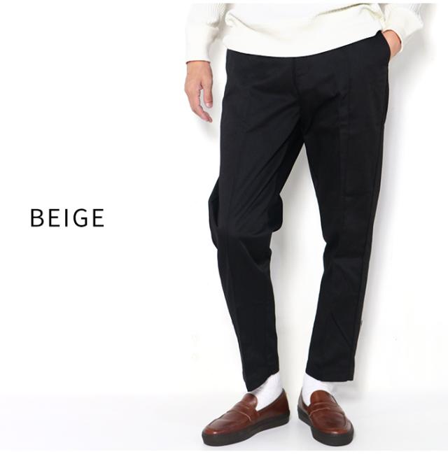 BIGMIKE ビッグマイク ピンタック チノパンツ ブラック 正面