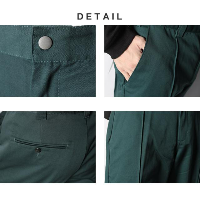 BIGMIKE ビッグマイク ピンタック チノパンツ 詳細 ボタン ポケット