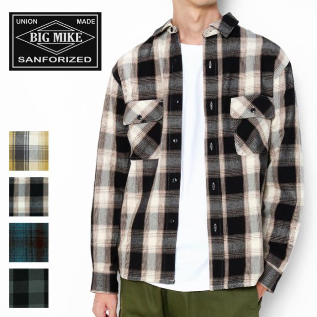BIGMIKE ヘビーフランネルシャツ 1025351 サムネイル