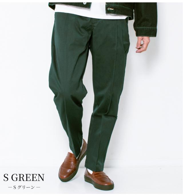 ビッグマイク ピンタクッチノ チノパン Sグリーン ディープグリーン 正面 フロント