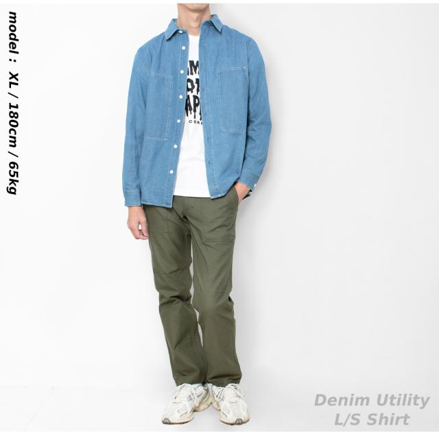 BIGMIKE デニムシャツ 102615350 モデル着用画像