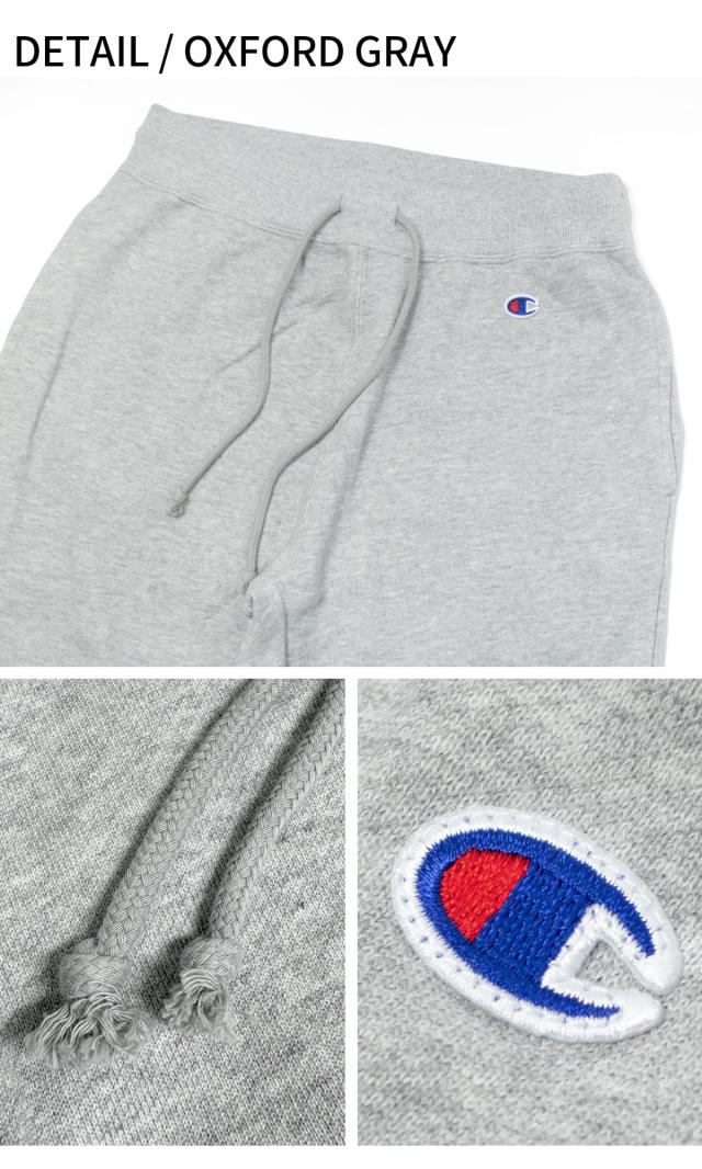 Champion スウェットパンツ グレー ディテール