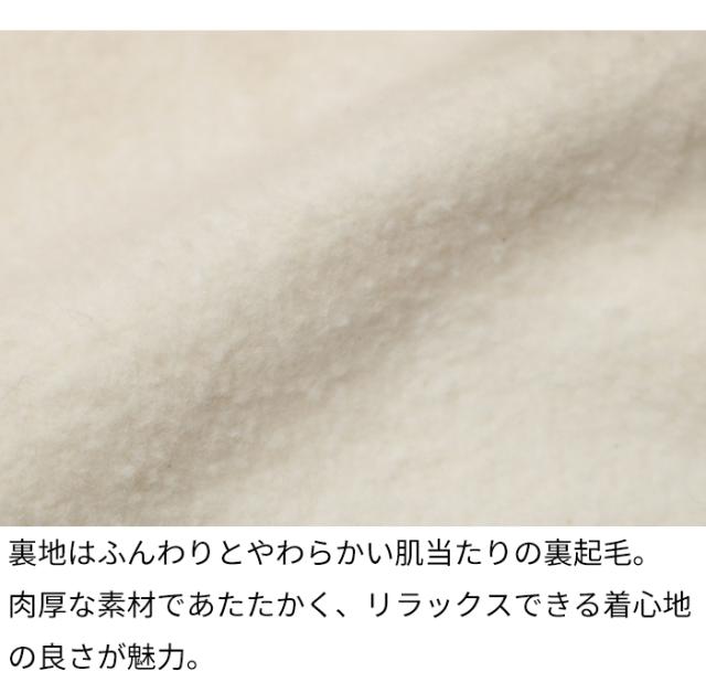 チャムス ハリケーントップ スタンドヘンリー 裏起毛 メンズ 生地感2