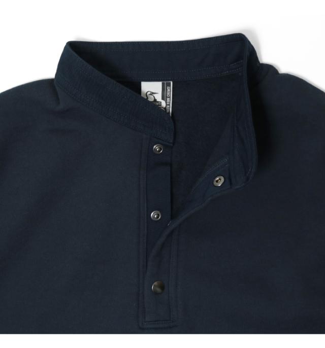 チャムス ハリケーントップ 裏起毛 ヘザーグレー 平置き画像