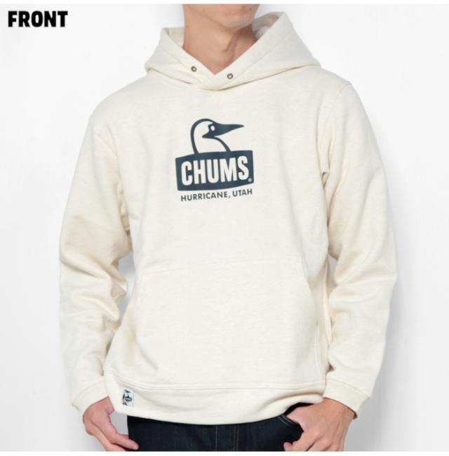 CHUMS チャムス プルオーバー パーカー 着用画像 前