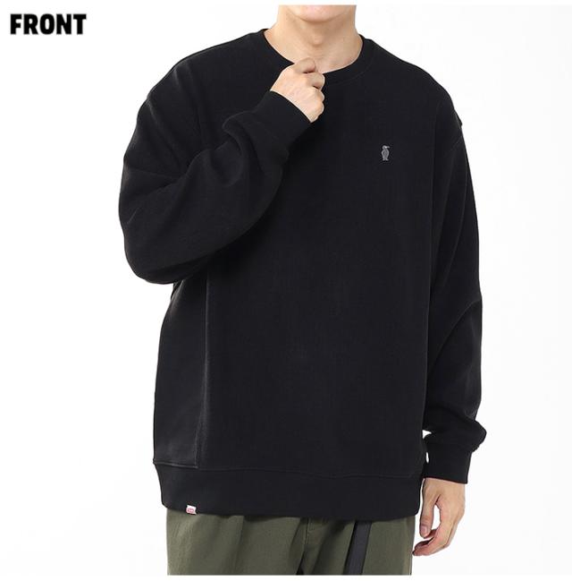 チャムス CHUMS トラウトボーン クルートップ トレーナー スウェット メンズ 着用画像 前