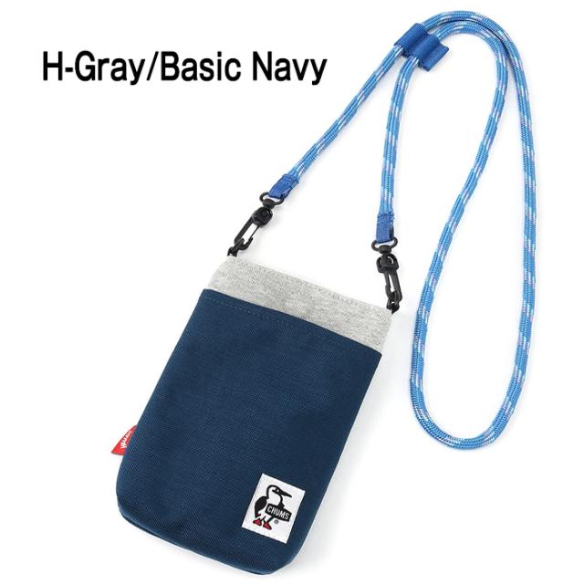 CHUMS チャムス ショルダーポーチ H-Gray Basic Navy グレー ネイビー