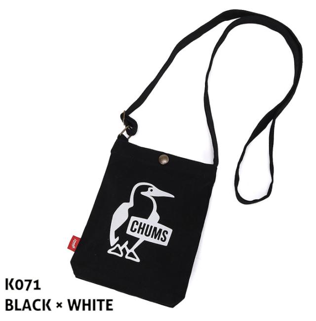 チャムス ミニショルダー CH60-3858 K071 ブラック ホワイト