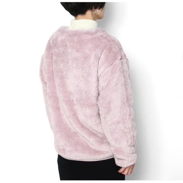 チャンピオン フリースジャケット 着用画像 ライトパープル バック