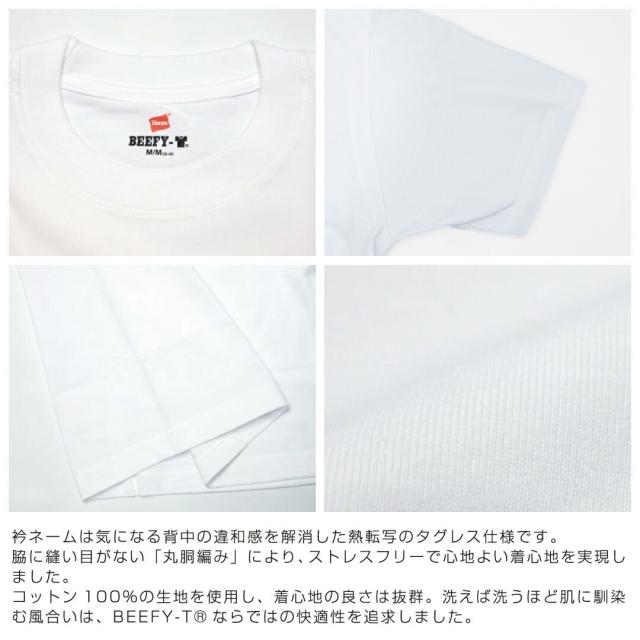 ヘインズ Hanes BEEFY-T Tシャツ 詳細 クルーネック 袖裾
