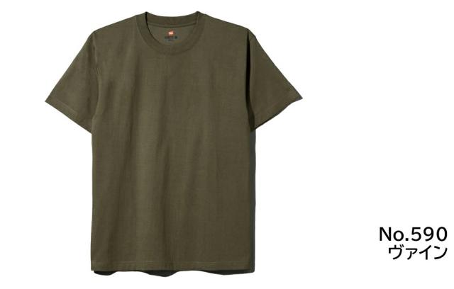 ヘインズ Hanes BEEFY-T Tシャツ 着用 カーキ
