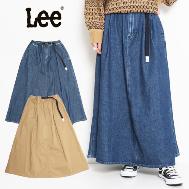 リー LEE 7373 スカート ボトムス デニム ロング丈 マキシ丈 Aライン M インディゴ ※EKM レディース