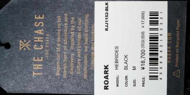 ROARK ロアーク 洗濯表記