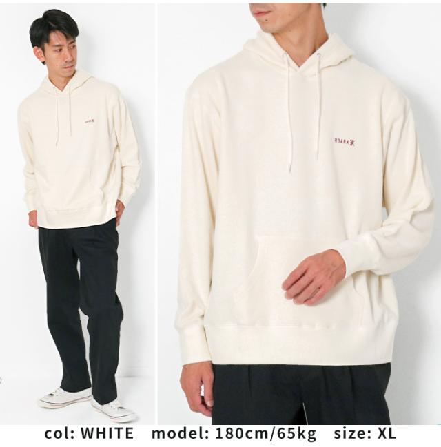 ROARK ロアーク スウェット パーカー フード 長袖 ホワイト 白