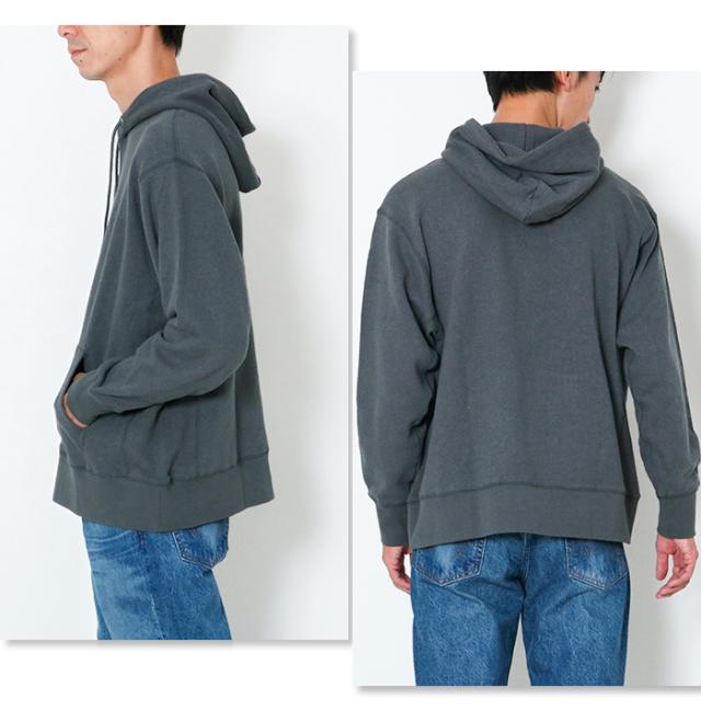 ROARK ロアーク スウェット パーカー フード 長袖 グレー チャコール ブルーグレー