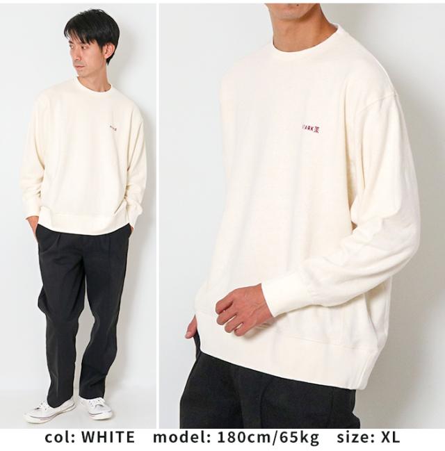 ROARK ロアーク スウェット クルーネック 丸首 長袖 ホワイト 白