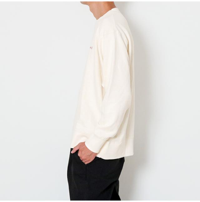 ROARK ロアーク スウェット クルーネック 丸首 長袖 ホワイト 白