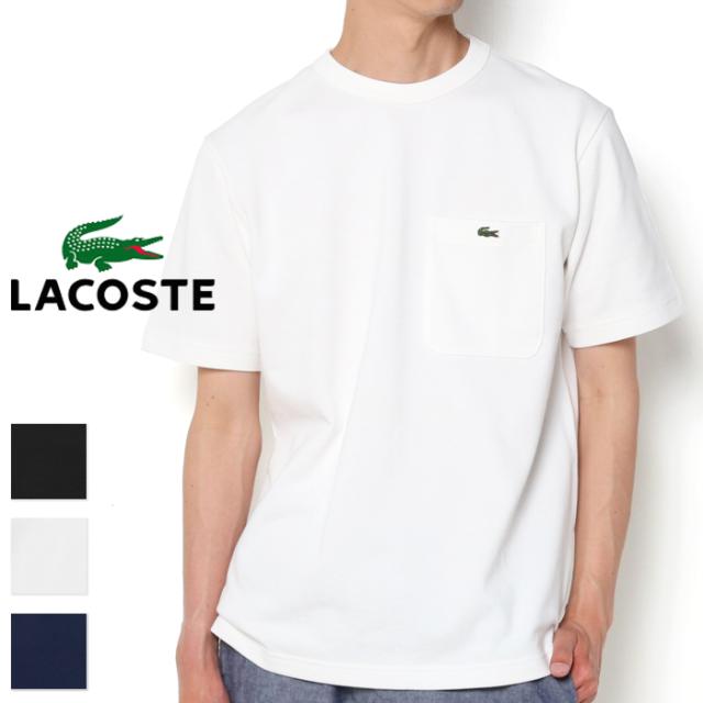 ラコステ LACOSTE 半袖 ポケット Tシャツ 鹿の子 胸ロゴ ワンポイント