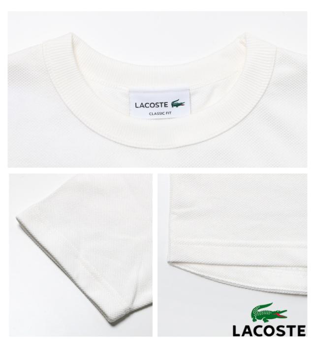 ラコステ LACOSTE 半袖 ポケット Tシャツ 鹿の子 胸ロゴ ワンポイント ディティール 詳細