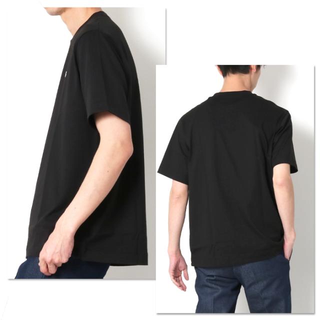 LACOSTE ラコステ 半袖 Tシャツ クルーネック 胸ロゴ ワニロゴ ブランド 031 ブラック サイド バック