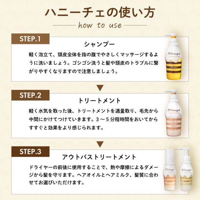 ハニーチェ クリーミーハニーシリーズの使い方