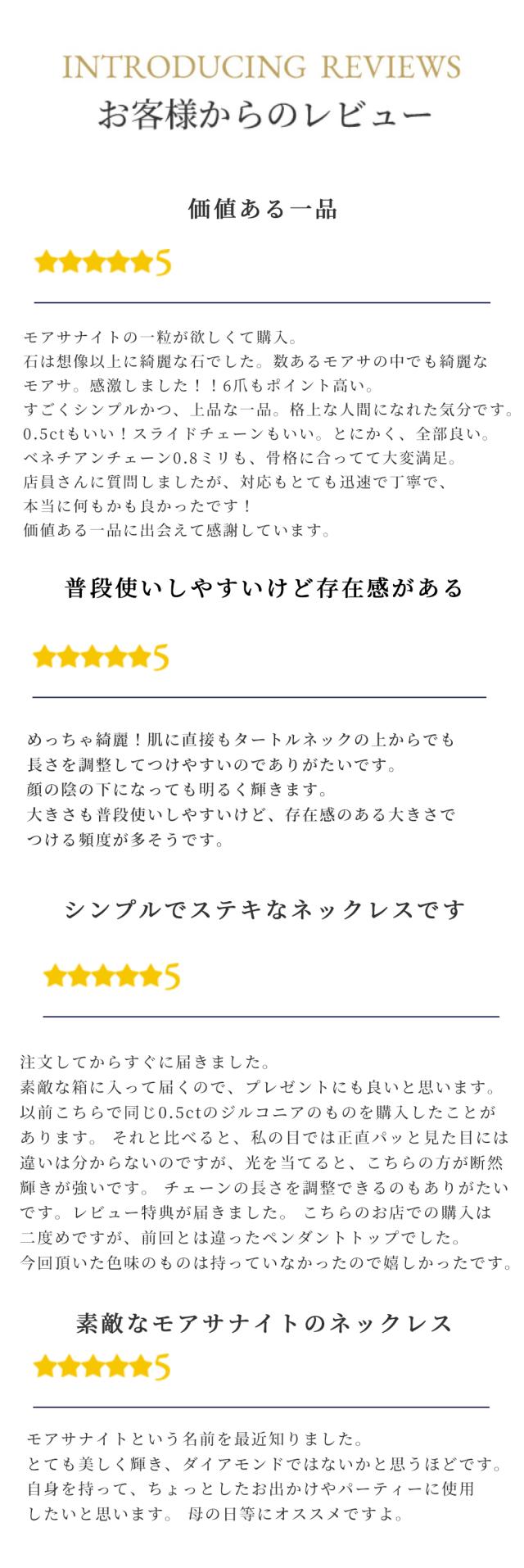 お客様からの高評価レビュー