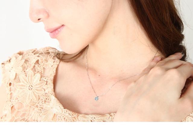 モアサナイト ソリティア ネックレス