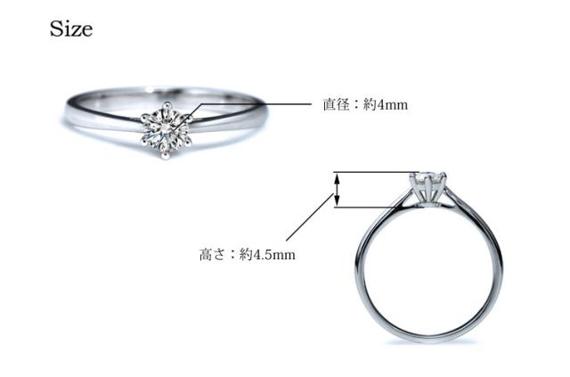 モアサナイト ソリティア リング