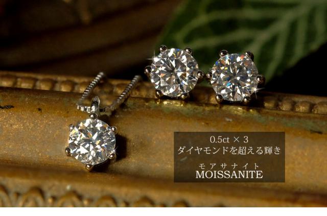 モアサナイト ソリティア ネックレス