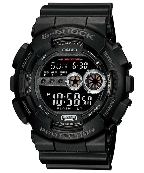 G-SHOCK GD-100-1BJF メンズ 腕時計 デジタル ブラック GD100 反転液晶 