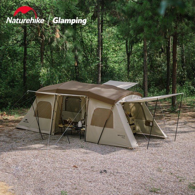 Naturehike ワンタッチテント ロッジ テント 17平方 大型 メートル ツールーム+リビング 前室 4-6人用 シルバーコーティング  キャンプ 二重層 自立式 防水 耐水圧2000mm ポール付き ファミリー グランピング ライトストリップ付きの通販はau PAY マーケット ...