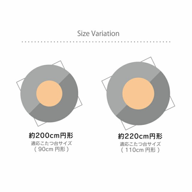 こたつ布団 円形 洗える シンプル チェック柄 『クレア 薄掛け』 約