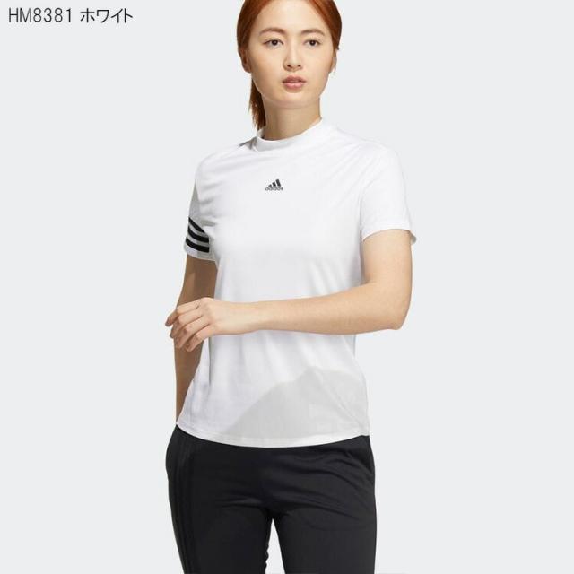 アディダス ゴルフ エンボスプリントS/Sモックネックシャツ レディース 2022年春夏モデル TO688