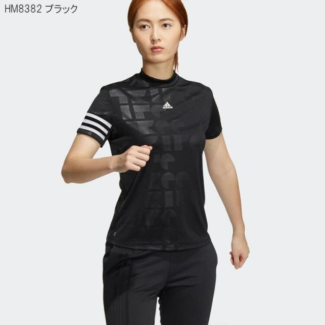 アディダス ゴルフ エンボスプリントS/Sモックネックシャツ レディース 2022年春夏モデル TO688