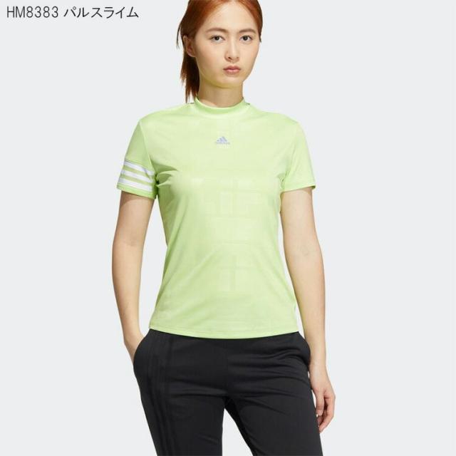 アディダス ゴルフ エンボスプリントS/Sモックネックシャツ レディース 2022年春夏モデル TO688