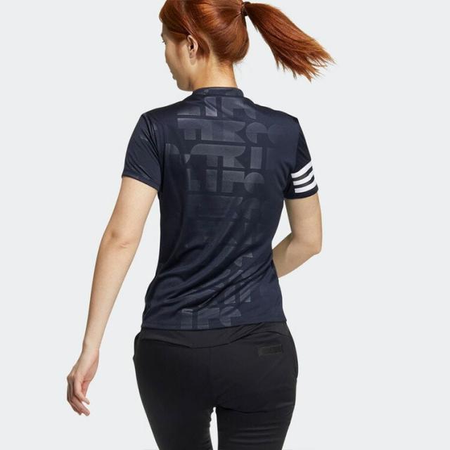 アディダス ゴルフ エンボスプリントS/Sモックネックシャツ レディース 2022年春夏モデル TO688