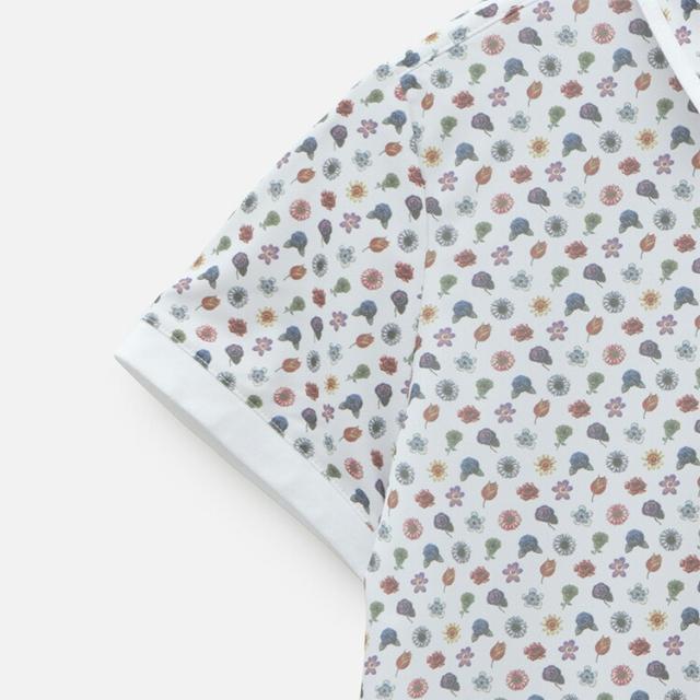 キャロウェイゴルフ レディース スモールフラワープリントカノコ 半袖シャツ C22134208