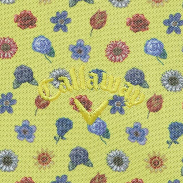 キャロウェイゴルフ レディース スモールフラワープリントカノコ 半袖シャツ C22134208