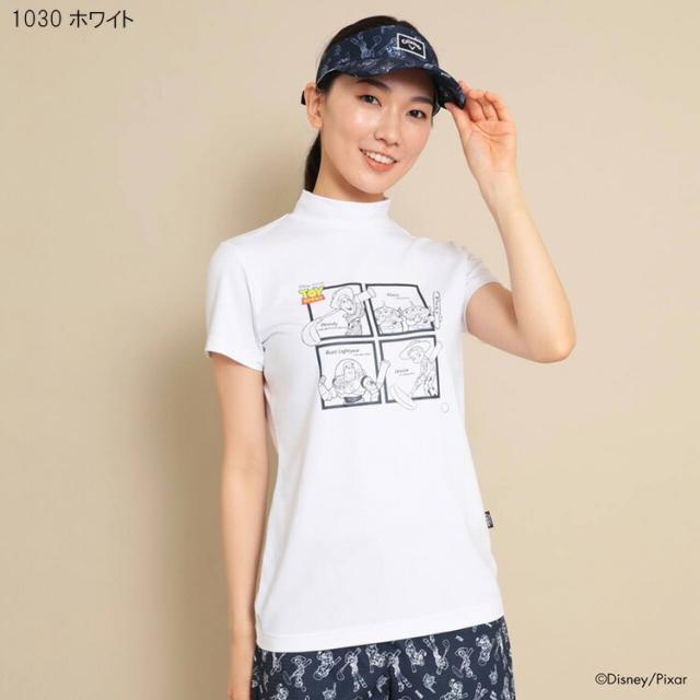 キャロウェイ ゴルフ TOY STORY レディース ストレッチ天竺半袖モックネックシャツ C23134242