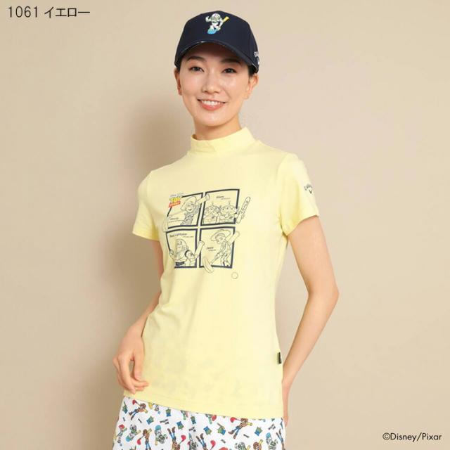 キャロウェイ ゴルフ TOY STORY レディース ストレッチ天竺半袖モックネックシャツ C23134242