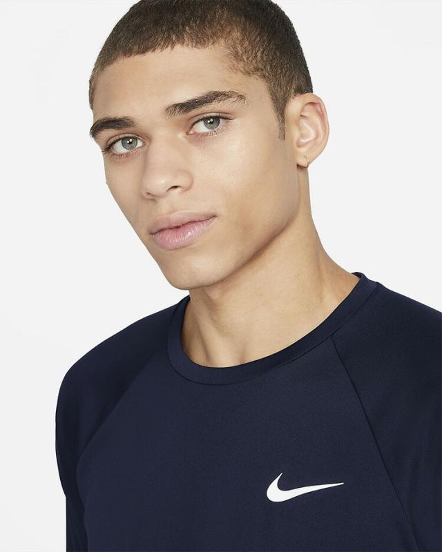 ナイキ ラッシュガード NIKE ESSENTIAL LS HYDROGUARD 長袖 ラッシュガード ミッドナイトネイビー NESSA587-440