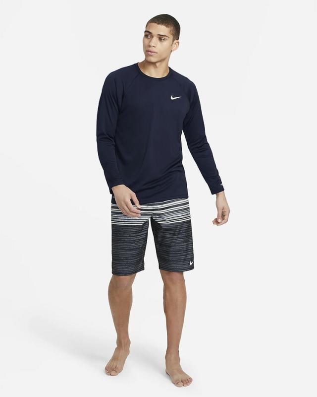 ナイキ ラッシュガード NIKE ESSENTIAL LS HYDROGUARD 長袖 ラッシュガード ミッドナイトネイビー NESSA587-440