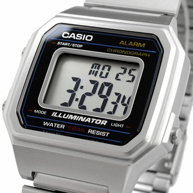 カシオ CASIO 腕時計 メンズ レディース B650WD-1A クォーツ シルバー 液晶