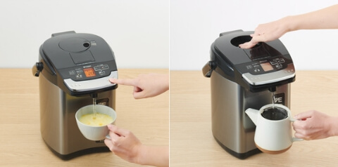 タイガー魔法瓶　蒸気レスVE電気まほうびん　とく子さん　3.0L　ブラック　PIG-H300K