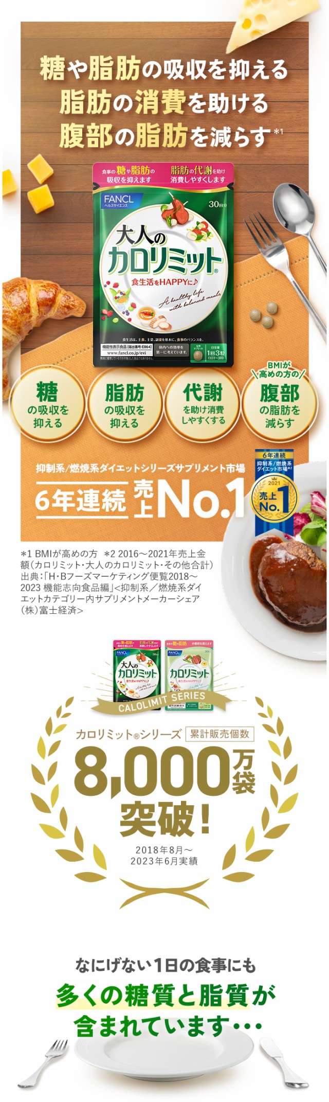 ポイント9％】大人のカロリミット 30回分＜機能性表示食品